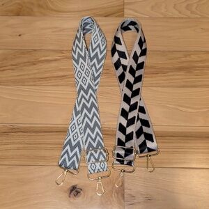 Two Geometric Chevron Bag Strap Replacements